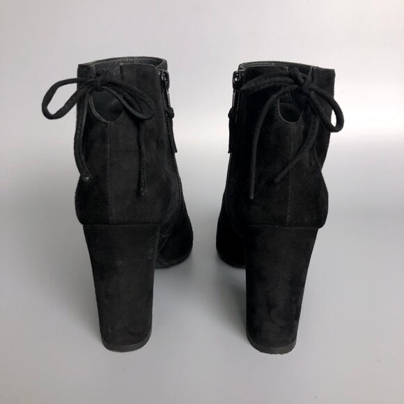 Wow! Stuart Weitzman Black Suede Ankle Boots - Picture 9 of 10